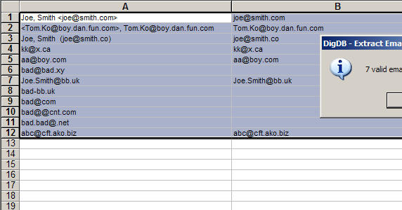 email extractor from excel