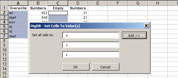 Set (fill) range to values