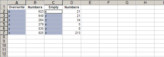 Set (fill) range to values