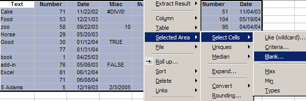 Select cells by multiple criteria, wildcard