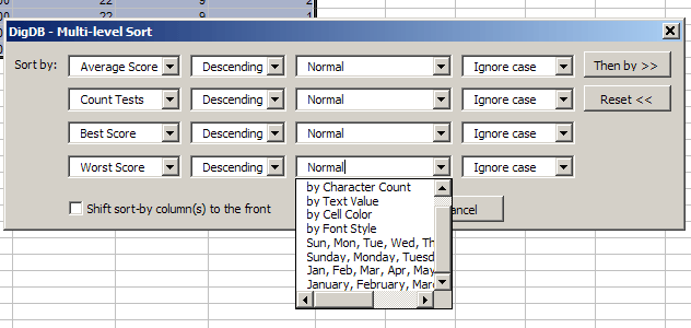 how to sort multiple columns in excel 2007